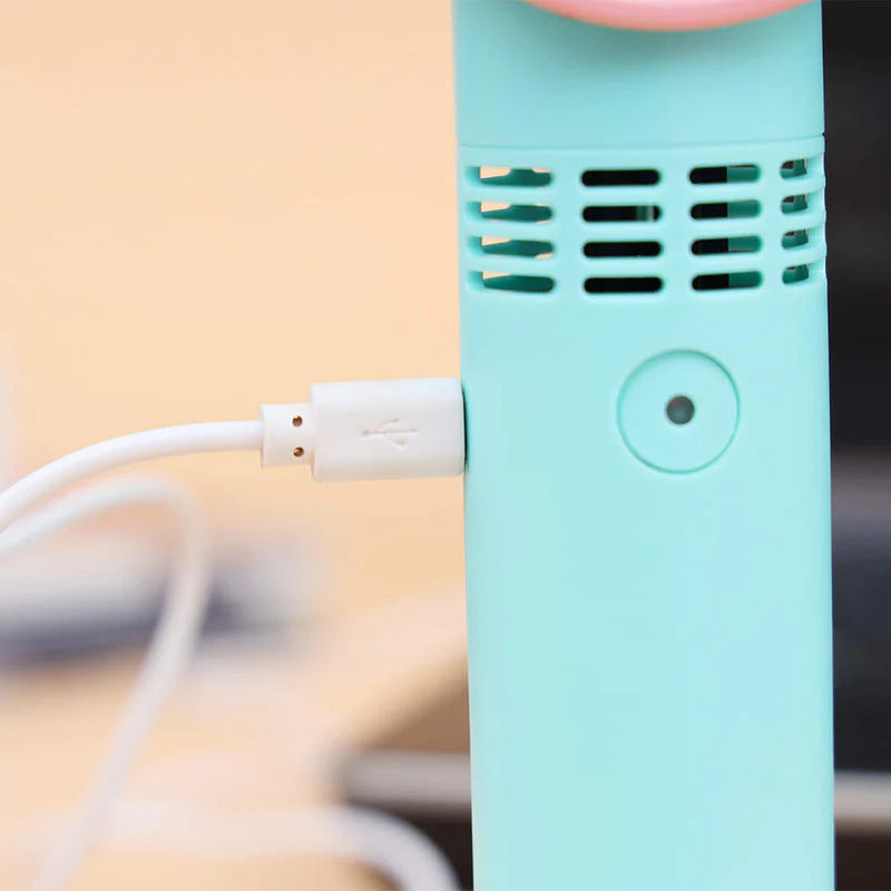 Imported : Portable Bladeless Rechargeable Mini Hand Fan – 3 Speed USB Cooling Fan with 2000mAh Battery