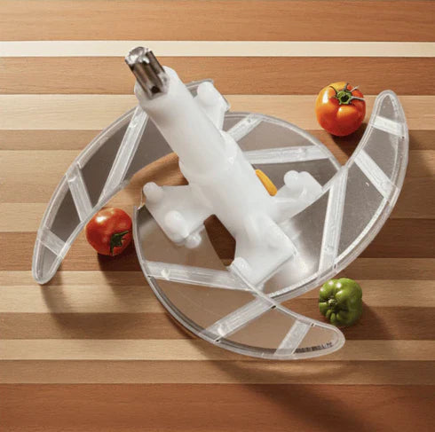 Manual Push Vegetable Chopper with Stainless Steel Bowl | Multi-Purpose Food & Onion Chopper