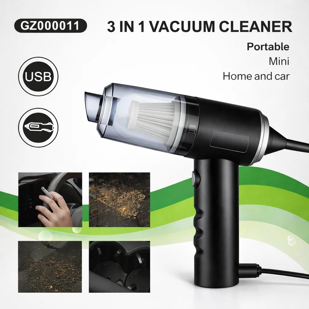 Powerful Mini Vacuum for Car, Home & Office