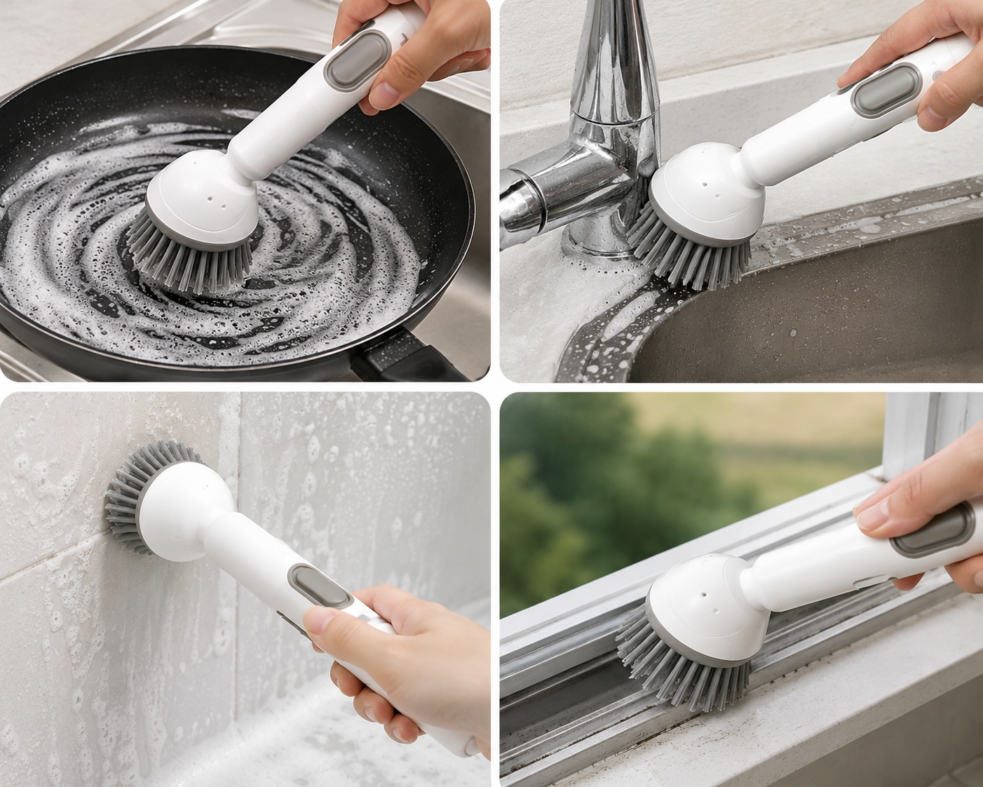 Imported : 360° Multi-Purpose Cleaning Brush | Kitchen, Bathroom & Tile Scrub Brush