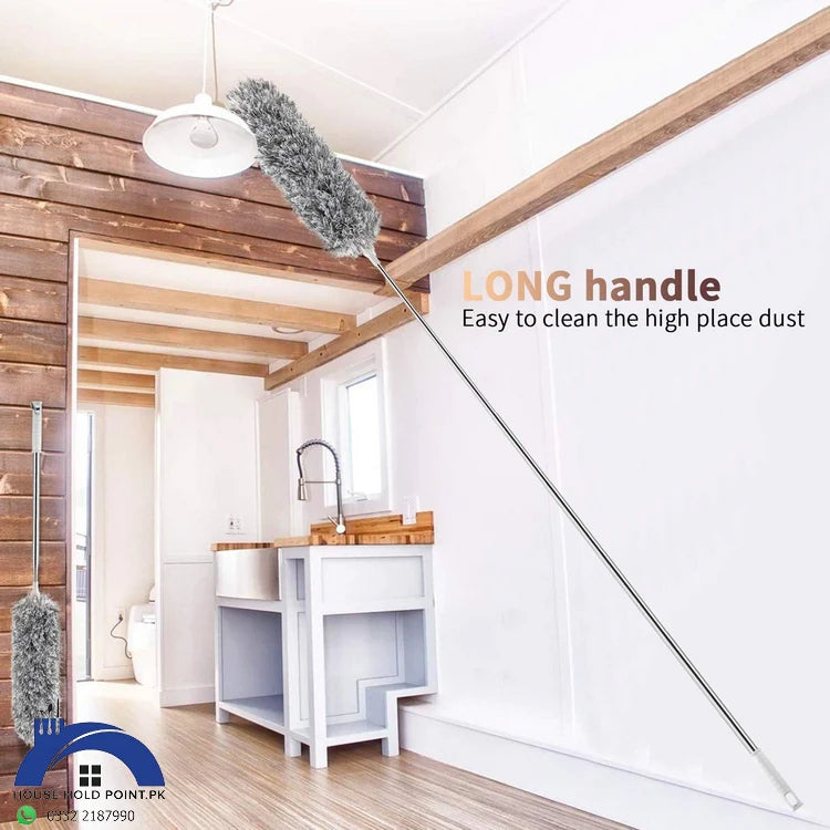 Premium Extendable Microfiber Long Handle Duster – Washable Ceiling Fan & Home Dust Cleaning Brush