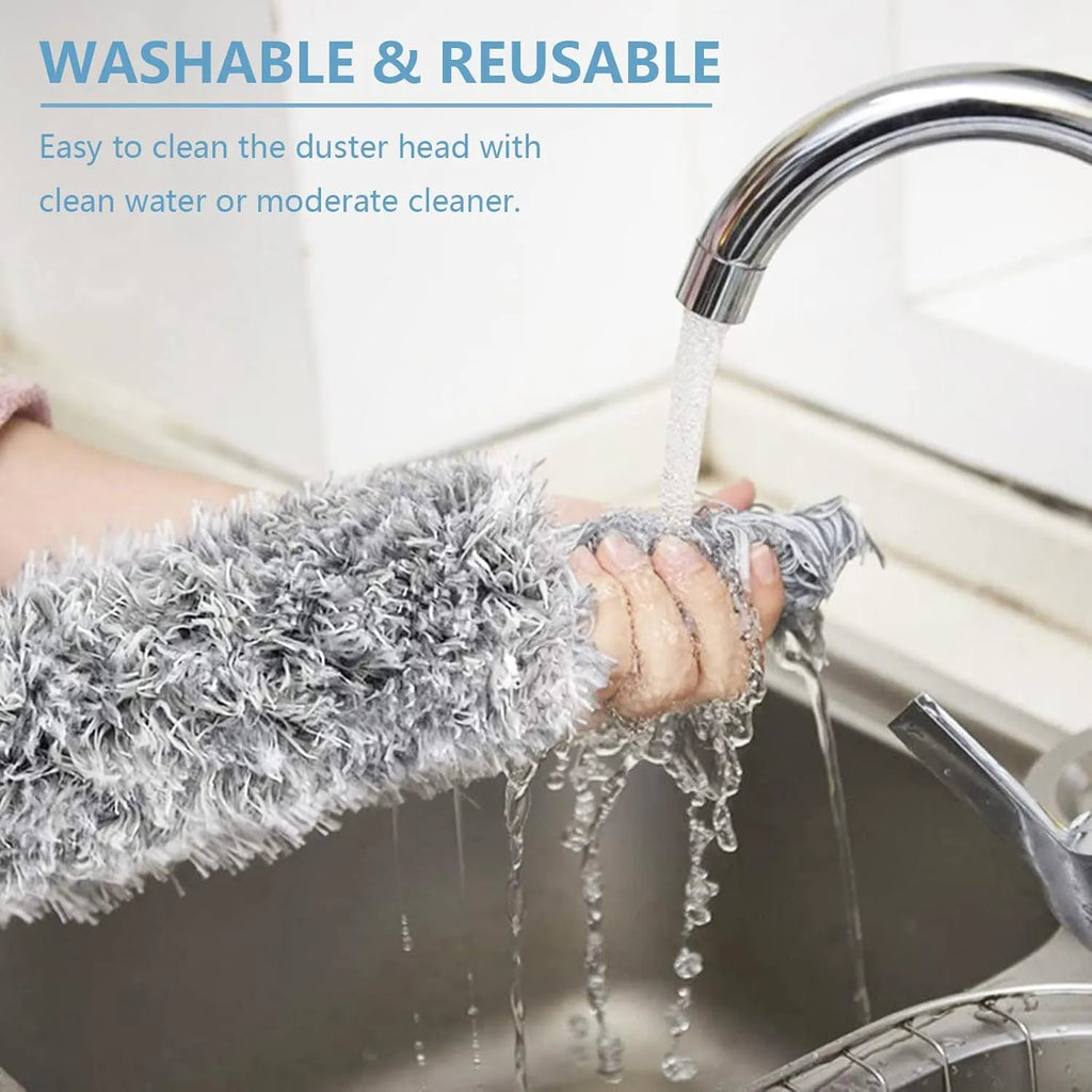 Long handle dust cleaner for furniture and shelves