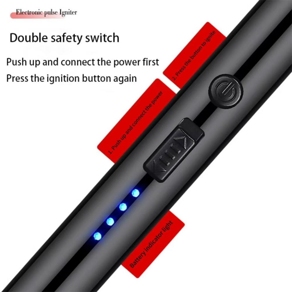 USB Rechargeable Electric Arc Lighter – Flexible Windproof Kitchen & BBQ Gas Stove Lighter