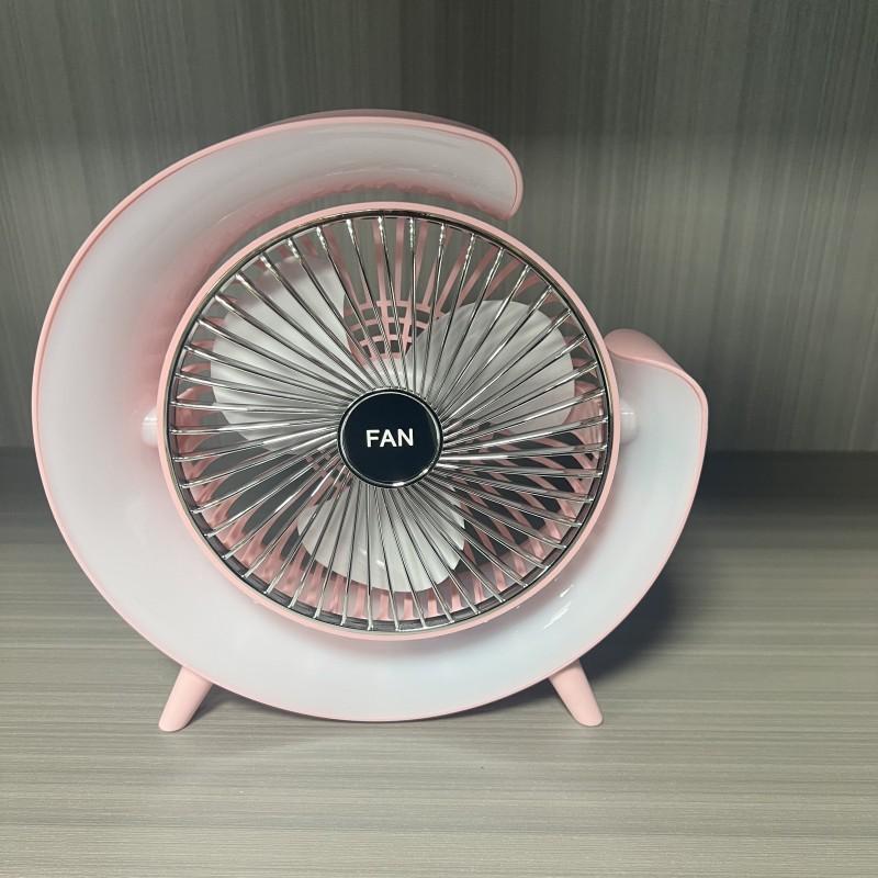 Night Light Mini Fan ABS Plastic Multicolor LED