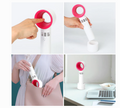 Imported : Portable Bladeless Rechargeable Mini Hand Fan – 3 Speed USB Cooling Fan with 2000mAh Battery