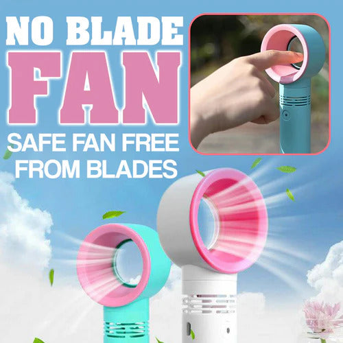 Imported : Portable Bladeless Rechargeable Mini Hand Fan – 3 Speed USB Cooling Fan with 2000mAh Battery